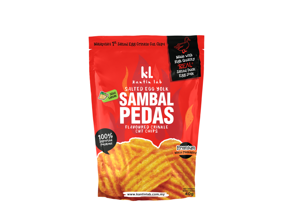 Sambal Pedas Flavored Crinkle Cut Chips